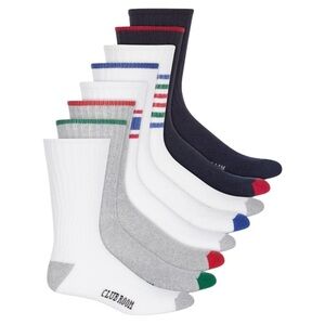 Club Room 8 Pack Mens Crew Socks Size 7-12